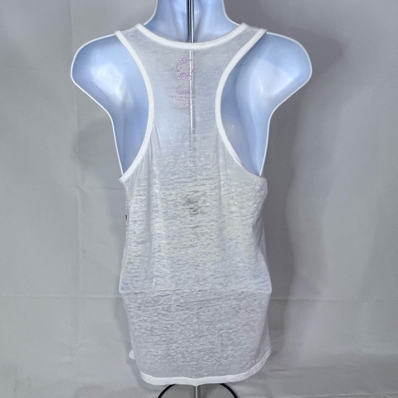 Hello kitty rainbow stripe racer back white tank top size large - Picture 2 of 3